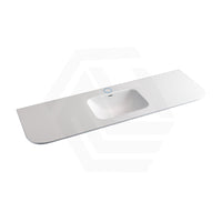 Lukka 900-1800mm Aruro 505mm Width Solid Surface Stone Basin with Overflow Variant Colour Available 12 O'clock Semi-Drilled or Drilled Tap Hole