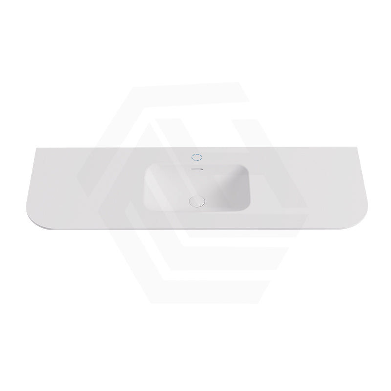 Lukka Aruro 505mm Width Solid Surface Stone Basin with Overflow 900-1800mm Variant Colour Available