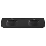 Lukka Aruro 505mm Width Solid Surface Stone Basin with Overflow 900-1800mm Variant Colour Available