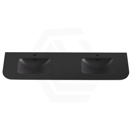 Lukka 900-1800mm Aruro 505mm Width Solid Surface Stone Basin with Overflow Variant Colour Available 12 O'clock Semi-Drilled or Drilled Tap Hole