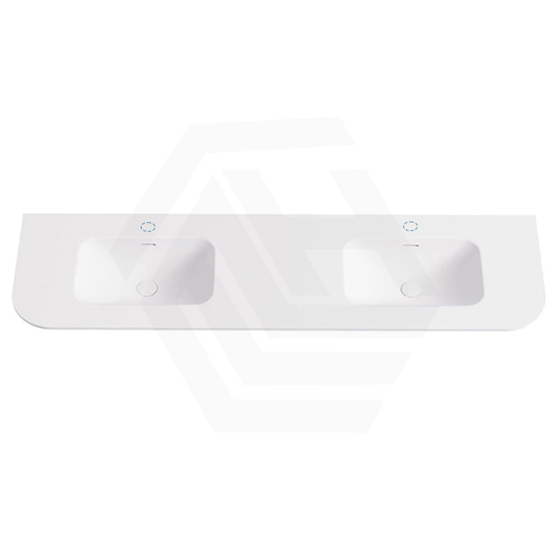 Lukka Aruro 505mm Width Solid Surface Stone Basin with Overflow 900-1800mm Variant Colour Available