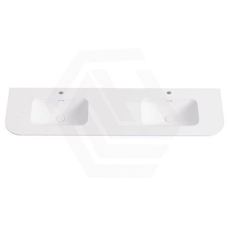 Lukka 900-1800mm Aruro 505mm Width Solid Surface Stone Basin with Overflow Variant Colour Available 12 O'clock Semi-Drilled or Drilled Tap Hole