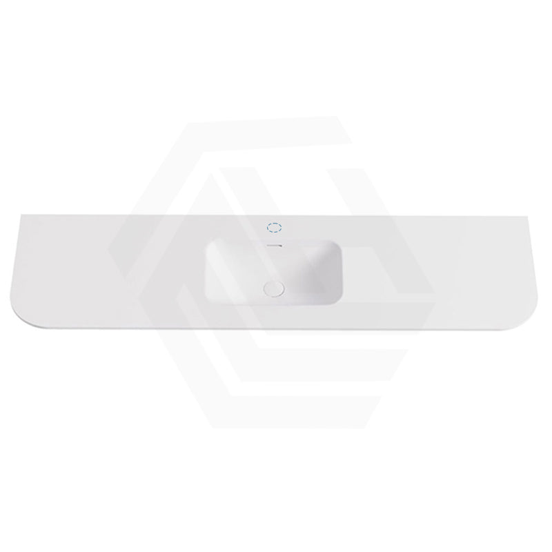 Lukka Aruro 505mm Width Solid Surface Stone Basin with Overflow 900-1800mm Variant Colour Available