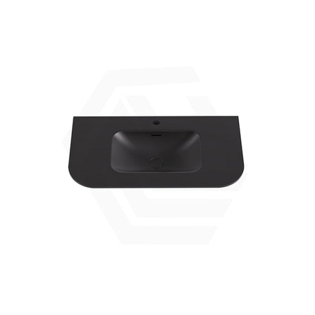 Lukka 900-1800mm Aruro 505mm Width Solid Surface Stone Basin with Overflow Variant Colour Available 12 O'clock Semi-Drilled or Drilled Tap Hole