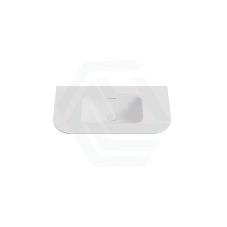 Lukka Aruro 505mm Wide Solid Surface Stone Basin with Overflow, Available in 900-1800mm Sizes and Multiple Color Variants