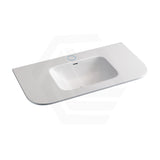 Lukka 900-1800mm Aruro 505mm Width Solid Surface Stone Basin with Overflow Variant Colour Available 12 O'clock Semi-Drilled or Drilled Tap Hole