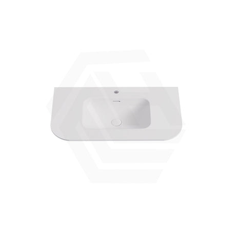 Lukka 900-1800mm Aruro 505mm Width Solid Surface Stone Basin with Overflow Variant Colour Available 12 O'clock Semi-Drilled or Drilled Tap Hole