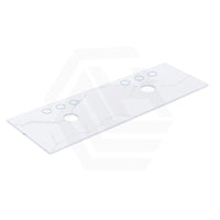 12mm Thick Lukka Calacatta White Solid Surface Stone Top with Center Waste Hole, 12/10/2 O'clock Semi Drilled Tap Hole Available At the Back 605-1505mm