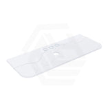 12mm Thick Lukka Calacatta White Curved Edge Solid Surface Stone Top with Center Waste Hole, 12/10/2 O'clock Semi Drilled Tap Hole Available At the Back 605-1805mm