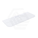 12mm Thick Lukka Calacatta White Curved Edge Solid Surface Stone Top with Center Waste Hole, 12/10/2 O'clock Semi Drilled Tap Hole Available At the Back 605-1805mm