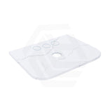 12mm Thick Lukka Calacatta White Curved Edge Solid Surface Stone Top with Center Waste Hole, 12/10/2 O'clock Semi Drilled Tap Hole Available At the Back 605-1805mm