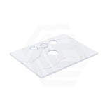 12mm Thick Lukka Calacatta White Solid Surface Stone Top with Center Waste Hole, 12/10/2 O'clock Semi Drilled Tap Hole Available At the Back 605-1505mm