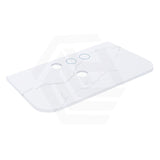 12mm Thick Lukka Calacatta White Curved Edge Solid Surface Stone Top with Center Waste Hole, 12/10/2 O'clock Semi Drilled Tap Hole Available At the Back 605-1805mm