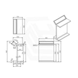 Lukka Chasey 500x314x693mm Matt White Standing Towel Rack