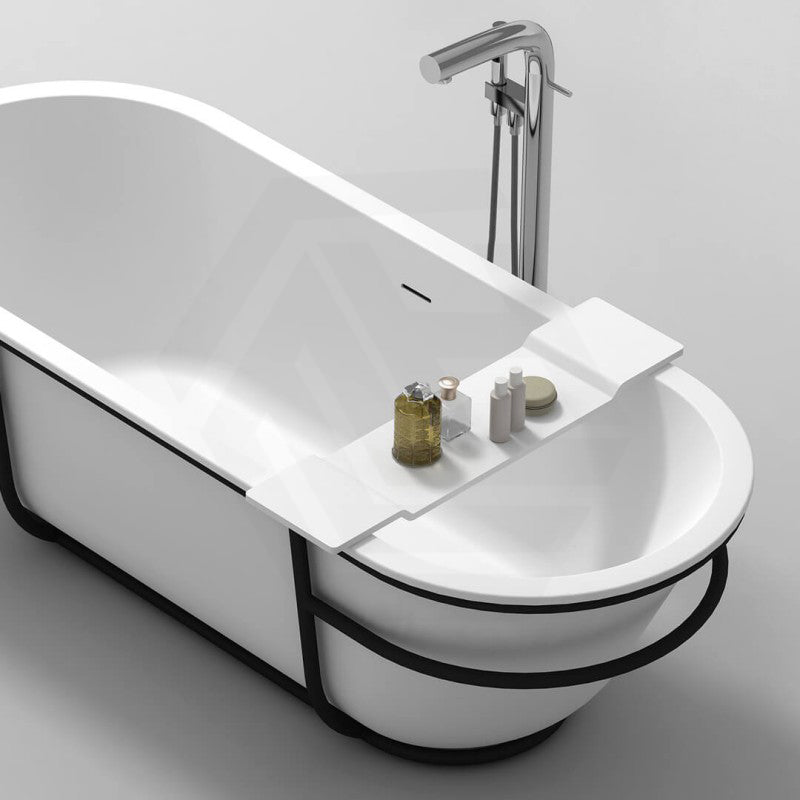 Lukka Chasey 850x160x42mm Matt White Bathtub Tray