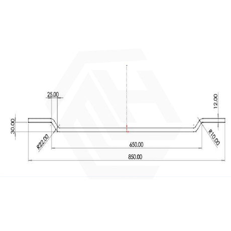 Lukka Chasey 850x160x42mm Matt White Bathtub Tray