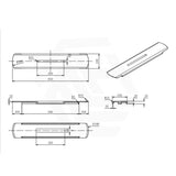 Lukka Chasey 850x165x30mm Matt White Bathtub Tray