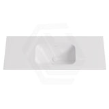 600-1500mm Lukka Chasey Solid Surface Stone Basin with Overflow 12 O'clock Semi-Drilled Tap Hole