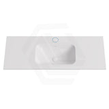 600-1500mm Lukka Chasey Solid Surface Stone Basin with Overflow 12 O'clock Semi-Drilled Tap Hole