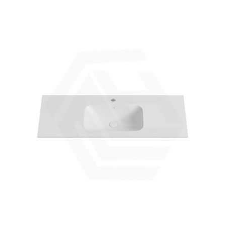600-1800mm Lukka Chasey Solid Surface Stone Basin with Overflow 12 O'clock Semi-Drilled or Drilled Tap Hole