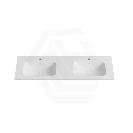 600-1800mm Lukka Chasey Solid Surface Stone Basin with Overflow 12 O'clock Semi-Drilled or Drilled Tap Hole
