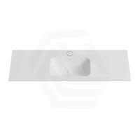 600-1800mm Lukka Chasey Solid Surface Stone Basin with Overflow 12 O'clock Semi-Drilled Tap Hole