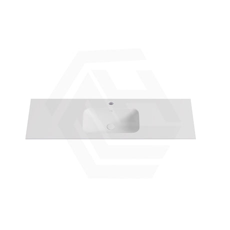 600-1800mm Lukka Chasey Solid Surface Stone Basin with Overflow 12 O'clock Semi-Drilled or Drilled Tap Hole