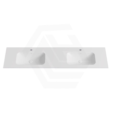 600-1800mm Lukka Chasey Solid Surface Stone Basin with Overflow 12 O'clock Semi-Drilled or Drilled Tap Hole