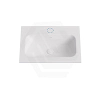 600-1800mm Lukka Chasey Solid Surface Stone Basin with Overflow 12 O'clock Semi-Drilled Tap Hole
