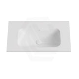 600-1500mm Lukka Chasey Solid Surface Stone Basin with Overflow 12 O'clock Semi-Drilled Tap Hole