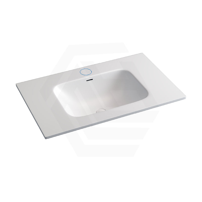 600-1800mm Lukka Chasey Solid Surface Stone Basin with Overflow 12 O'clock Semi-Drilled or Drilled Tap Hole
