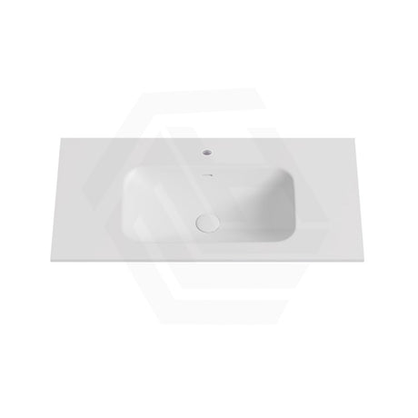 600-1800mm Lukka Chasey Solid Surface Stone Basin with Overflow 12 O'clock Semi-Drilled or Drilled Tap Hole