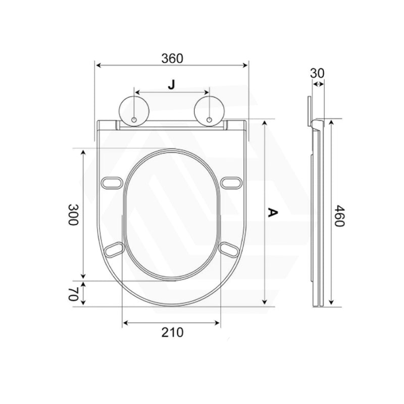 Lukka Orta 570x360x430mm Tornado Rimless Wall Faced Floor Pan Gloss / Matt White Available