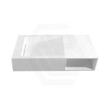 Lukka Crete 1000x460x200mm Matt White Rectangle Solid Surface Stone Wall Hung Basin