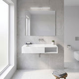 Lukka Crete Rectangle Solid Surface Stone Wall Hung Basin 1000x460x200mm - Matt White