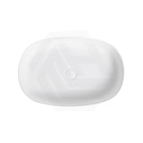 Lukka Ellips 600x400x130mm Matt White Oval Solid Surface Above Counter Basin