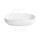 Lukka Ellips 600x400x130mm Matt White Oval Solid Surface Above Counter Basin