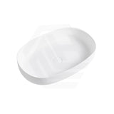 Lukka Ellips 600x400x130mm Matt White Oval Solid Surface Above Counter Basin