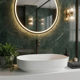 Lukka Ellips Oval Solid Surface Above Counter Basin 600x400x130mm - Matt White