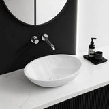 Lukka Kirra Solid Surface Stone Above Counter Basin 500/528/580mm - Matt White