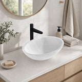 Lukka Kirra Solid Surface Stone Above Counter Basin 500/528/580mm - Matt White