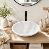 Lukka Kirra Solid Surface Stone Above Counter Basin 500/528/580mm - Matt White