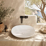 Lukka Kirra Solid Surface Stone Above Counter Basin 500/528/580mm - Matt White
