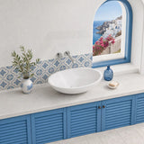 Lukka Kirra Solid Surface Stone Above Counter Basin 500/528/580mm - Matt White