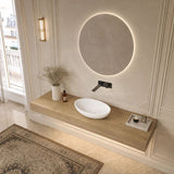 Lukka Kirra Solid Surface Stone Above Counter Basin 500/528/580mm - Matt White