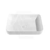 Lukka Kliff 550x400x130mm Matt White Rectangle Solid Surface Above Counter Basin