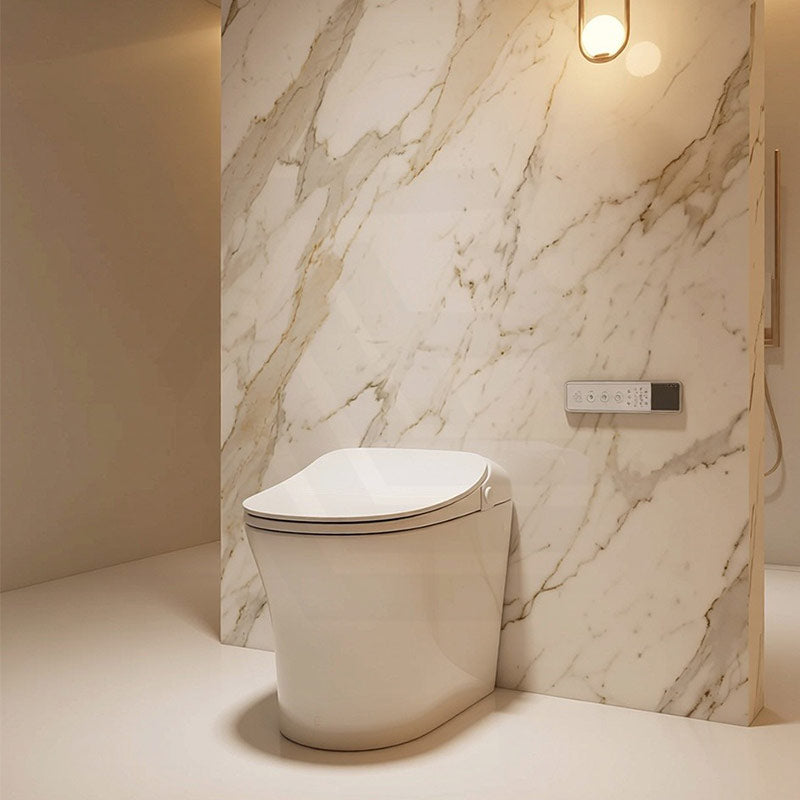 Lukka Ceramic Back to Wall Smart Toilet 684x408x474mm - Gloss White