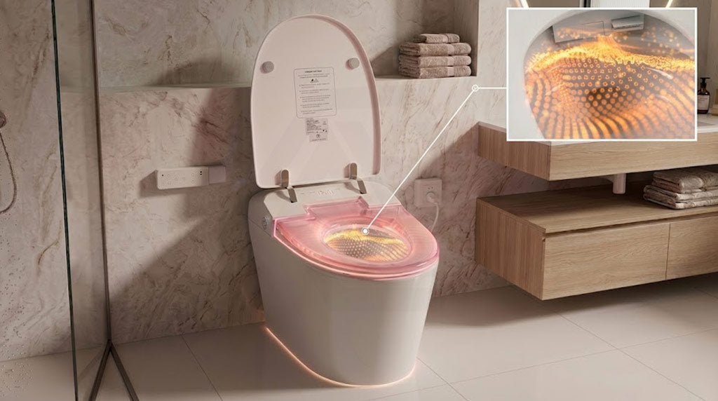 Lukka Ceramic Back to Wall Smart Toilet 684x408x474mm - Gloss White