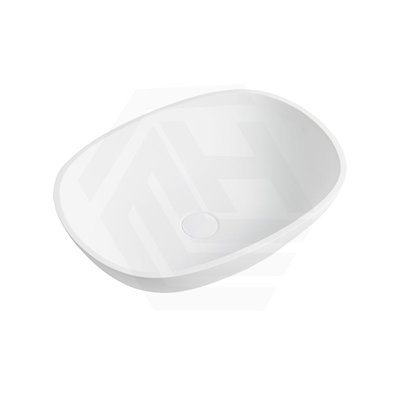 Lukka Perry 400/550/630mm Matt White Solid Surface Stone Above Counter Basin