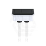 Lukka Square Dual Flush Toilet Water Tank Press Button Colors Available